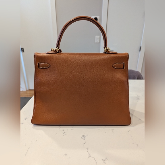 Hermes Kelly 35 Courchevel Gold on Gold - Picture 2 of 15